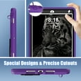 thumbnail image 5 of ELEHOLD Rugged Case for iPad 9th 8th 7th Generation 10.2" 2021/2020/2019,Kids Case with Hidden Kicktand Pencil Holder Silicone Shockproof Case for iPad 10.2 inch,Purple+Black, 5 of 8