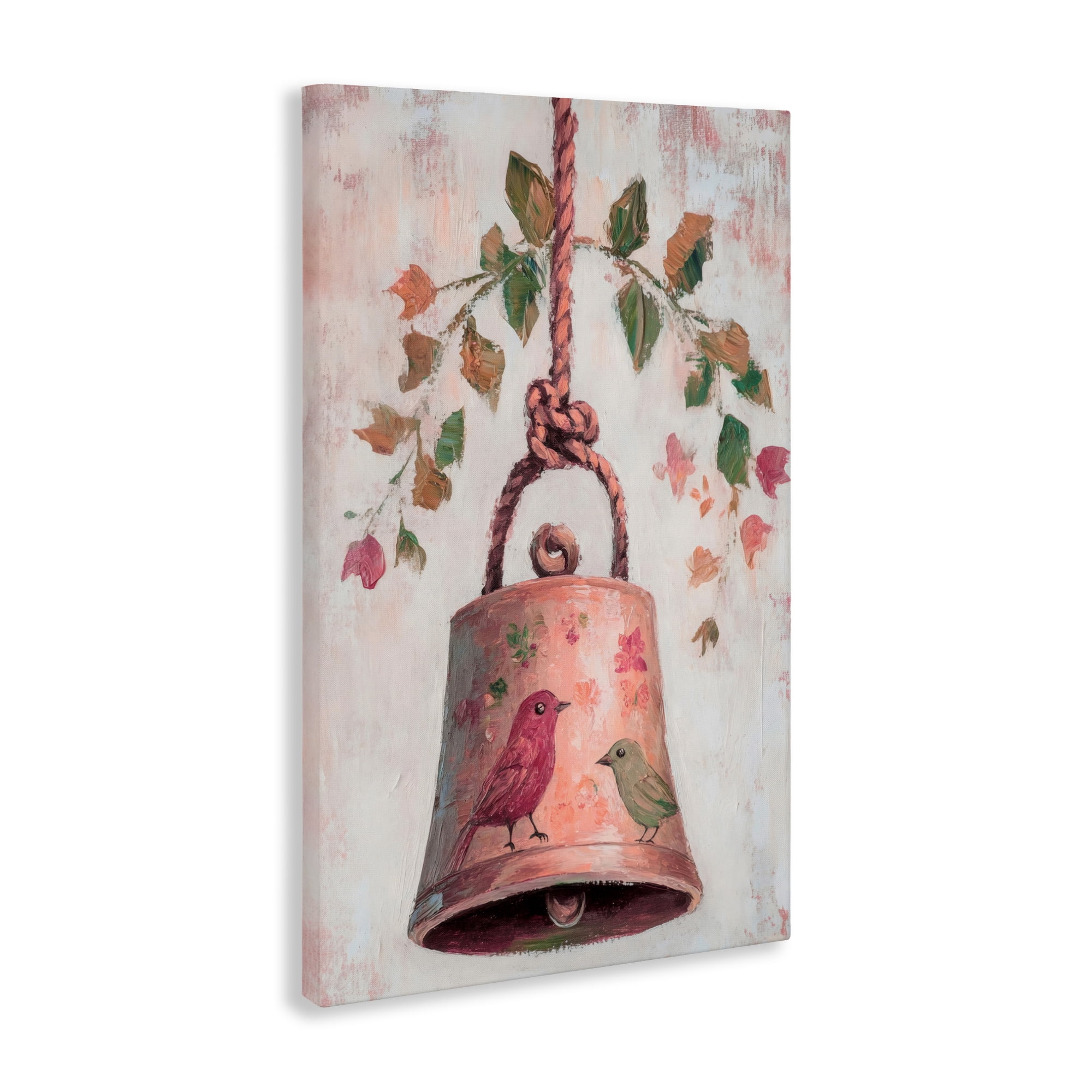 Vintage Christmas Bell Canvas Wall Art, design by Petal Prints Design