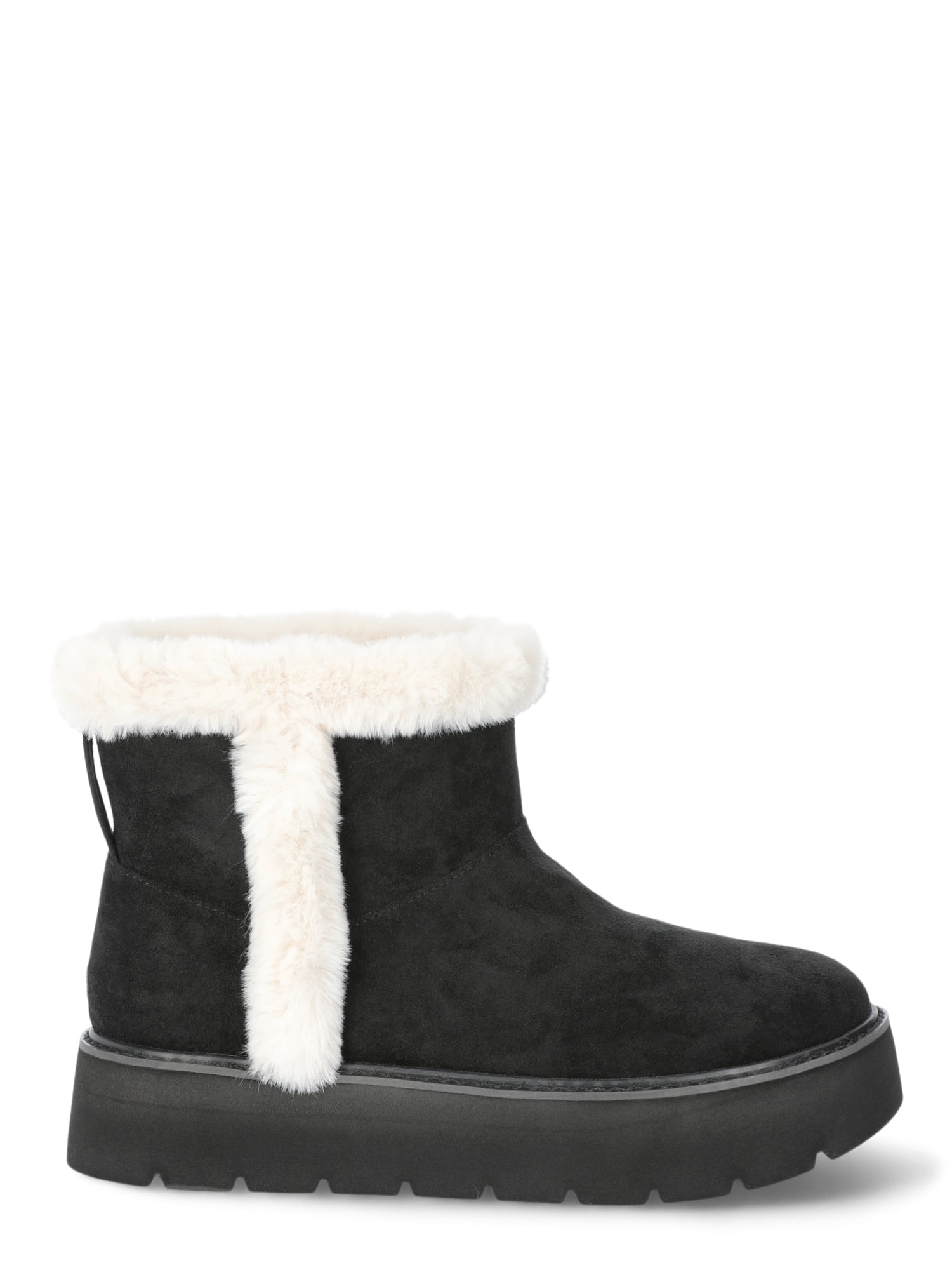 Time and Tru Women's Platform Mini Cozy Boots
