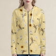 thumbnail image 2 of Vintage Hoodies for Womens Full Zip Up Drawstring Floral Graphic Print Hooded Sweatshirt Pullover Long Sleeve Pocket Fall Winter Casual Tops for Womens, 2 of 4