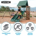 thumbnail image 4 of Lifetime Big Stuff Two-Slide Swing Set with Spider Swing Unisex Child´s, 2 Swings, Green/Tan, 4 of 16