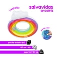 thumbnail image 2 of Salvavidas Dona Inflable Arcoirís Con Portavasos Bestway Plástico Resistente, 2 of 4