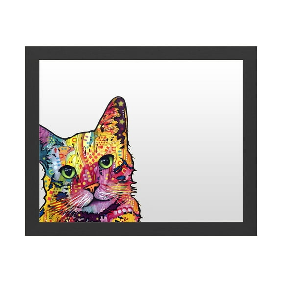 Dry Erase Marker Board with Printed Artwork - Dean Russo 'Tilt Cat' White Board - Ready to