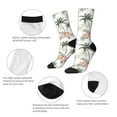 thumbnail image 3 of Hirioo Vintage Palm Trees Pattern Adult Middle Tube Socks Breathable Sock Non-Pilling,Contrasting Color Design, 3 of 6