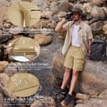 thumbnail image 4 of TACVASEN Men's Summer Outdoor 10" Shorts Quick Dry Water Resistant Lightweight Cargo Shorts With 5 Pockets For Golf Hiking Sports Work Casual , Khaki, Size 32, 4 of 6