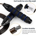 thumbnail image 2 of Skipping Rope Sports, Adjustable Jump Rope Weighted Handle, Steel Ball Bearings, Non-Slip Foam Handles, Steel Cable for Children Adults, 2 of 6