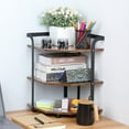 thumbnail image 6 of Countertop Corner Shelf, 3-Tier Industrial Wood Counter Corner Organizer Shelves, 6 of 7
