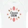 thumbnail image 4 of Inktastic Cousin Crew with Pink Flowers Girls Baby Bodysuit, 4 of 5