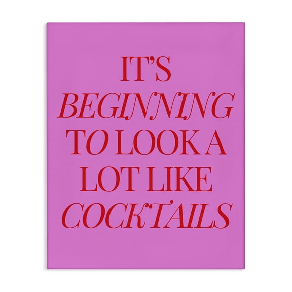Stupell Industries Contemporary Beginning to Look Like Cocktails Canvas Art, 16 x 20, by House of Lulu