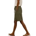 thumbnail image 6 of Women 5'' Quick Dry Running Athletic Shorts High Waisted Workout Gym Split Drawstring Short with 2 Pocket, 6 of 8