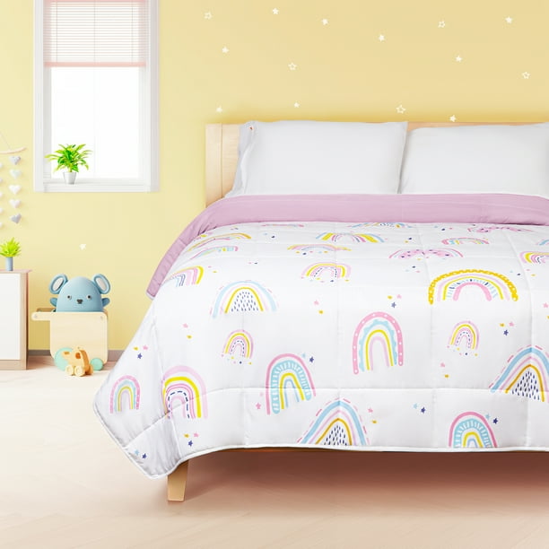 Edredon Infantil Dreamlab, Hipoalergenico, Tamaño Matrimonial, Diseño De Arcoiris