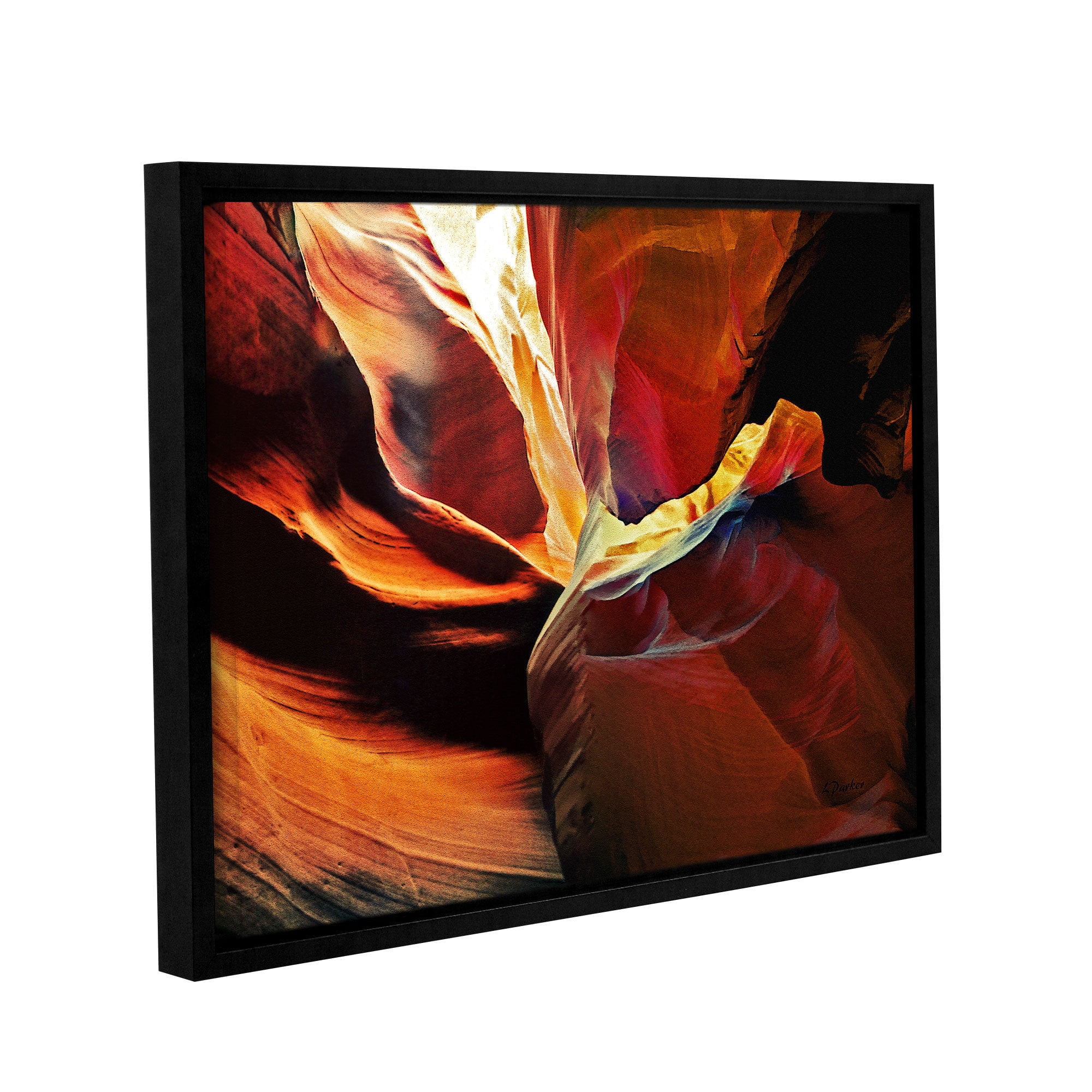 ArtWall 4 Piece Linda Parkers Slot Canyon Light from Above 2 Floater Framed Canvas Artwork 36 x 54