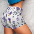 thumbnail image 4 of Lsque Lavender Bicycle Pattern High Waisted Biker Shorts for Women-Tummy Control Fitness Athletic Workout Running Yoga Gym Shorts,Moisture-Wicking-X-Large, 4 of 9
