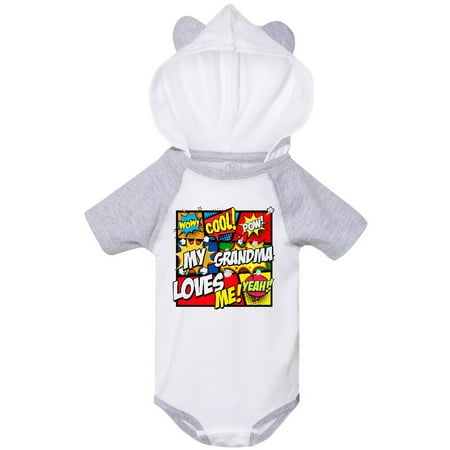 

Inktastic My Grandma Loves Me Gift Baby Boy or Baby Girl Bodysuit