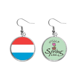 thumbnail image 1 of Luxemburgo national flag Europa país Colgante decorativo temporada pendientes de primavera joyas Unbranded M, 1 of 3