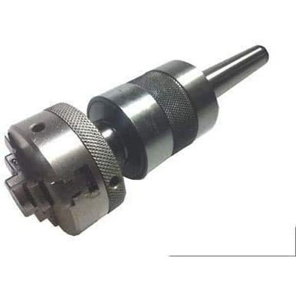 PRAZTECH® Revolving Live Center Threaded Head with 65mm Chuck 3 jaw Self Centering, Morse Taper 3 MT3