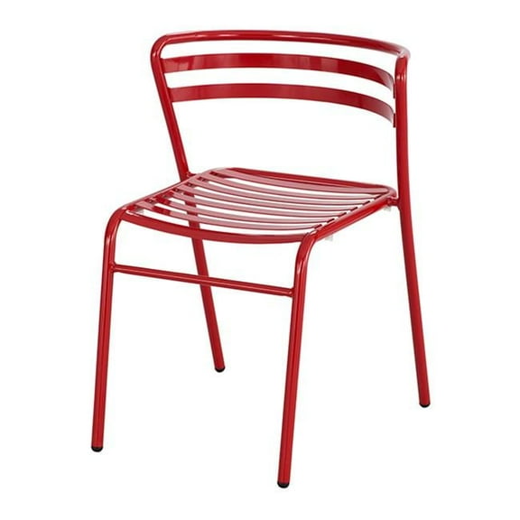 CoGo Steel Outdoor & Indoor Stack Chair, Red