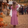 thumbnail image 7 of Anmrize Two Tone Historical Costume, Halloween Medieval Dress, Renaissance Long Gown, Renaissance Costume Women Peasant Medieval Dress Long Sleeve Maxi Fairy Dresses, Pink S, 7 of 7