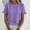 Purple, variant on Ladies Round Neck Ruffled Short Sleeve T Shirt Top Womens T Shirts Long Sleeve Neck Tops for Women Plain Shirt Casual T Shirts Women Women Active Wear Tops Shirts Comfy Women Womens Casual Summer Tops