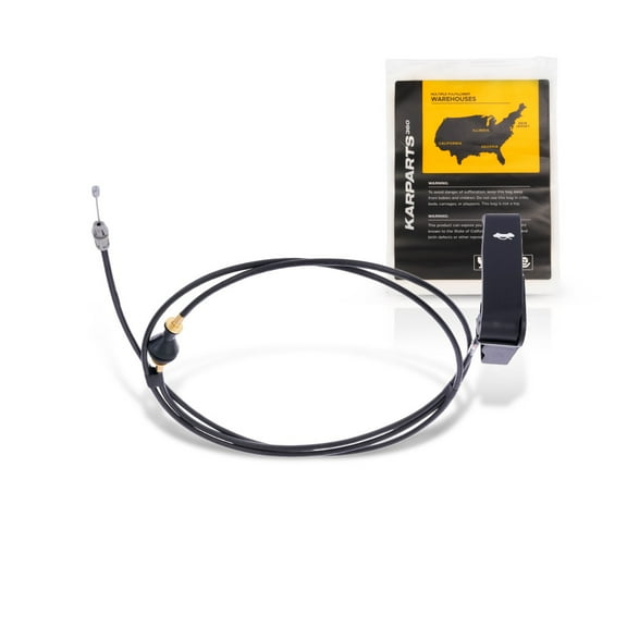 KarParts360 For Chevy Trailblazer 2002-2009 Hood Release Cable | Black | Plastic/Metal | With Handle | Replacement For 21997874