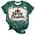 thumbnail image 2 of Cavosen Christmas Womens Workout Tops Short Sleeve Xmas Funny Merry Christmas Letter Tree Print Cute Shirts Tunic Round Neck Casual Loose Dressy Blouse Trendy Festival Tees, 2 of 4