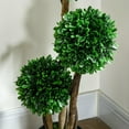 thumbnail image 2 of Resenkos 3FT Artificial Triple Ball Boxwood Topiary Tree - Indoors/Outdoors, Green, 2 of 7