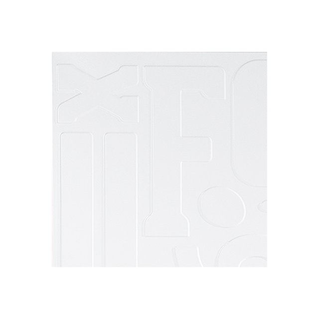 FASÄDE Easy Installation Alphabet Gloss White Wall Panel Sample (12" X 12" Sample)