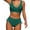 Green, variant on Viikei Bikini Set Swimwear for Women Plus Size Summer 2 Piece Padded Solid Color Backless Beachwear Swimsuit
