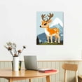 thumbnail image 2 of Nawypu Woodland Animals Art Print, Adorable Fox Owl Racoon Deer Wall Art Painting, (16x20inches) Canvas Cartoon Inspirational Forest Animal Picture for Kids Room Nursery Decor, 2 of 3
