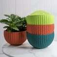 thumbnail image 4 of Wall Hanging Planters Railing Hanging Planters, Plastic Flower Plant Pot Basket Indoor Outdoor Fence Flower Pots Plants Container for Balcony Fence Garden, 4 of 7