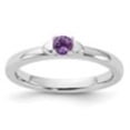 thumbnail image 4 of Auriga Fine Jewelry 925 Sterling Silver Amethyst Ring for Women Size- 7, 4 of 6