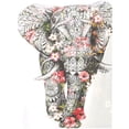 thumbnail image 1 of 5D taladro redondo completo diamante pintura DIY elefante de pie imagen de diamantes de imitación Likrtyny Arte deco, 1 of 9
