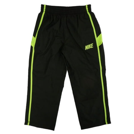Nike Athletic Track Pants - Nike Swoosh Little Boys Black & Green Athletic Track Pants 4