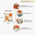 thumbnail image 6 of Orange Abstract Pillow Covers Set of 2 Burnt Orange Grey Geometric Velvet Throw Pillow Cover Soft Modern Accent Decorative Couch Cushion Cover for Bed Living Room Chair Sofa Pillowcases 20x20 Inch, 6 of 6