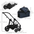 thumbnail image 3 of PawHut 2 in 1 Dog Stroller with Detachable Carriage Bag for S Dogs, Blue, 3 of 10