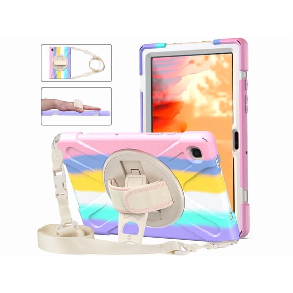 Samsung Galaxy Tab A7 10.4 inch 2022 2020 Case SM-T500 SM-T505 SM-T507 SM-T503 SM-509 Shockproof Protective Cover with Hand Strap, Kickstand, Shoulder Strap