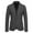 Dark Gray, variant on hotojiny Mens Blazers Slim Fit Business Casual Suit Jacket Lightweight Plaid Work Sport Coat One Button Travel Blazer