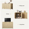 thumbnail image 4 of MODERNLUXE Buffet Bahut de 55 Pouces avec Rangement, Table Console de Bar à Café Style Ferme avec Tablettes Ajustables pour Cuisine, Entrée, Naturel, 4 of 9