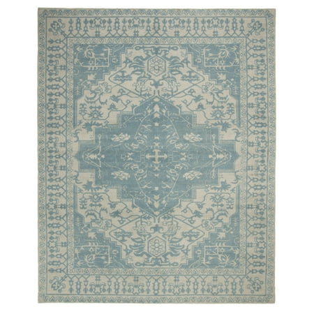 SAFAVIEH Restoration Vintage Donette Geometric Area Rug, Ivory/Turquoise, 2' x 3'