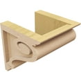 thumbnail image 5 of 6"W x 6"D x 6"H Wide Scroll Rough Cedar Woodgrain TimberThane Corbel, Primed Tan, 5 of 6