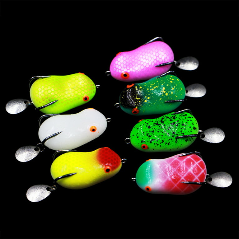 VERMON 13.2g 5cm Frog Lure Smooth Surface Eye-Catching Colorful Frog  Floating Weedless Toad Soft Lure for Outdoor