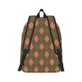 thumbnail image 7 of Easygd Green and Squares Canvas Backpack: Stylish, Lightweight, and Versatile with Large Capacity and Adjustable Straps –, 7 of 7