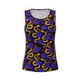thumbnail image 4 of Lsque Golden Snake And Purple Rose Printed Workout Tank Tops for Women, Athletic Sports Tank Tops, Compression Sleeveless Dry Fit Shirts,Sleeveless Yoga Shirt-X-Large, 4 of 9