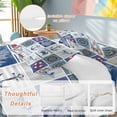 thumbnail image 2 of King 4 Piece Bedding Set Nautical Anchor Swim Rings Compass Soft Breathable Duvet Cover and Pillowcase, Retro Ocean Starfish Whale Duvet Cover Set Bed Sheets for Bedroom Dormitory Guest Room, 2 of 9