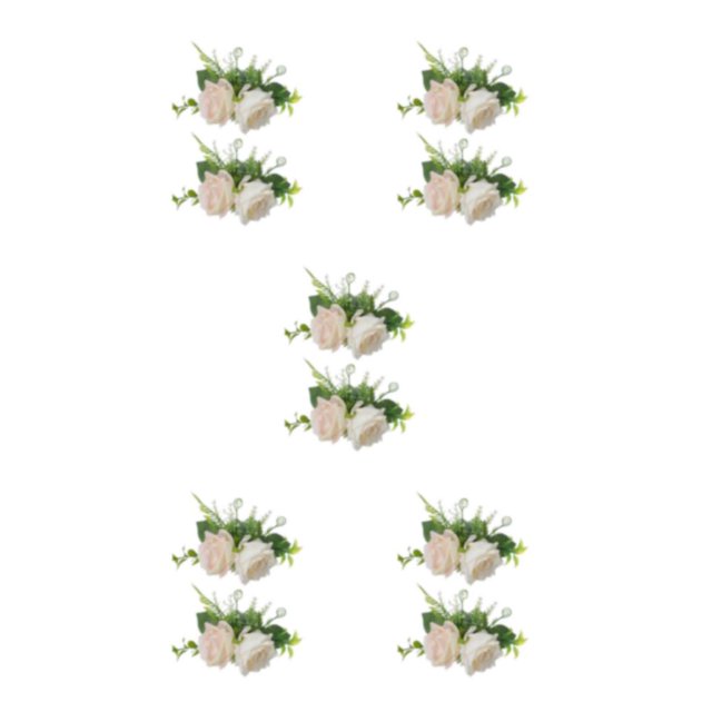 Ounissouiy 2 piezas decoración de pastel de bodas fiesta de compromiso de plantas rosas Type2 NO2