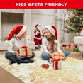 thumbnail image 3 of Lahome Christmas Snowflake Round Area Rug,3ft Entry Rug Non-Slip Washable Indoor Door Mat for Living Room,Moroccan Holiday Xmas Decor Floor Carpet for Bedroom Kitchen Entryway Bathroom,Golden, 3 of 5
