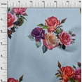 thumbnail image 2 of oneOone Polyester Lycra Fabric Leaves & Rose Watercolor Printed Craft Fabric BTY 56 Inch Wide, 2 of 4