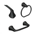 thumbnail image 3 of Moen Lindor Matte Black Bathroom Set: 18" Towel Bar, Towel Ring & Toilet Paper Holder Set, 3 of 3