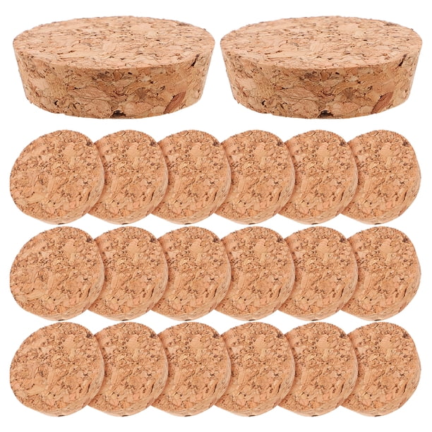 20 tapones de corcho para botellas de vino, de repuesto, para botellas de vino y de vidrio.