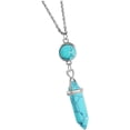 thumbnail image 1 of Collar para mujer, joyería para mujer, collar de piedra de cristal hexagonal para mujer, colgante de chakra de alambre envuelto natural irregular, joyería, cadenas de aleación, regalo de San Valentín,, 1 of 3